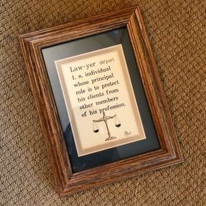 ART for lawyers - humorous sign LAW